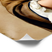 "Affinitäts-Mädchen" "Cornelia" mit Welpe Poster (Ecke)