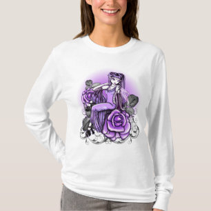 Affinitäts-violette Rosen-Fee-Spitze T-Shirt