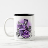 Affinitäts-violette Rosen-Fee-Tasse Zweifarbige Tasse (Links)