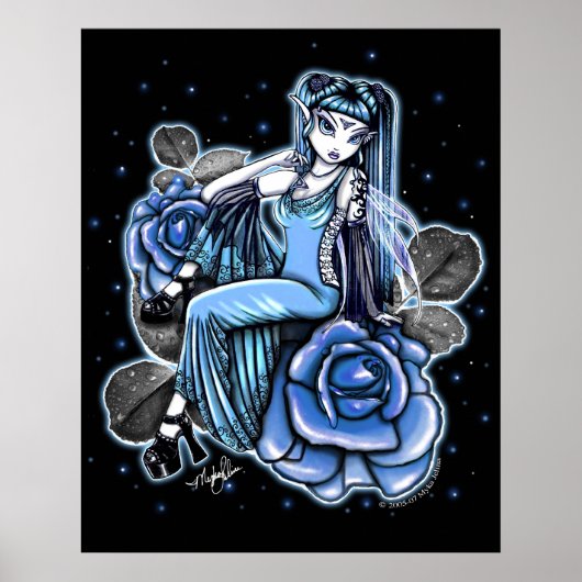 Affinity Blue Rose Fairy Posters Poster (Vorne)
