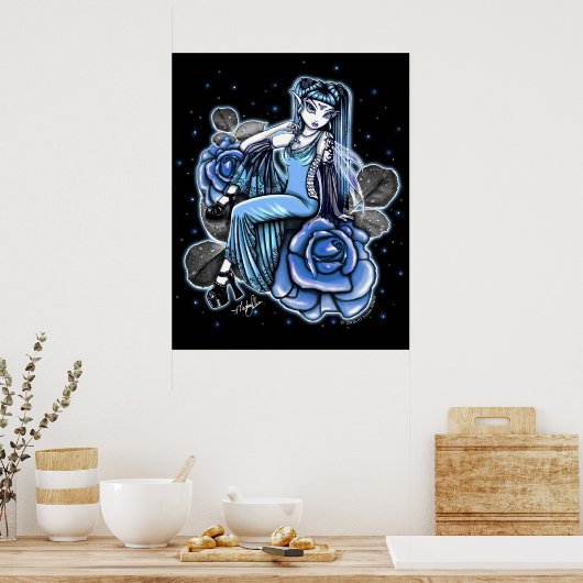Affinity Blue Rose Fairy Posters Poster (Küche)
