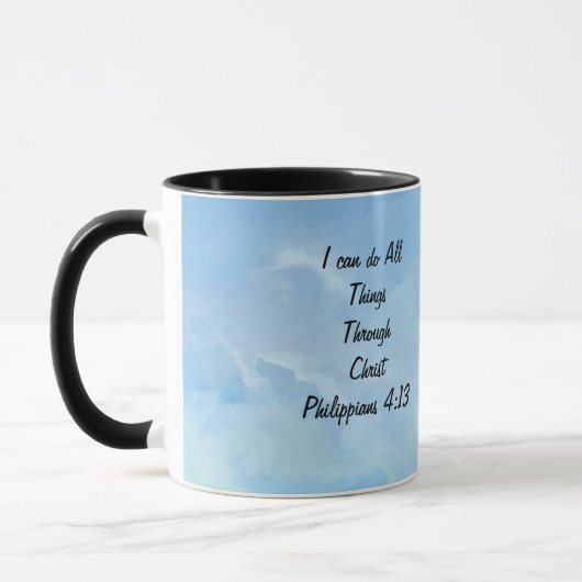 Affiri/Scripture Philippians 4:13 Original Art Tasse (Links)