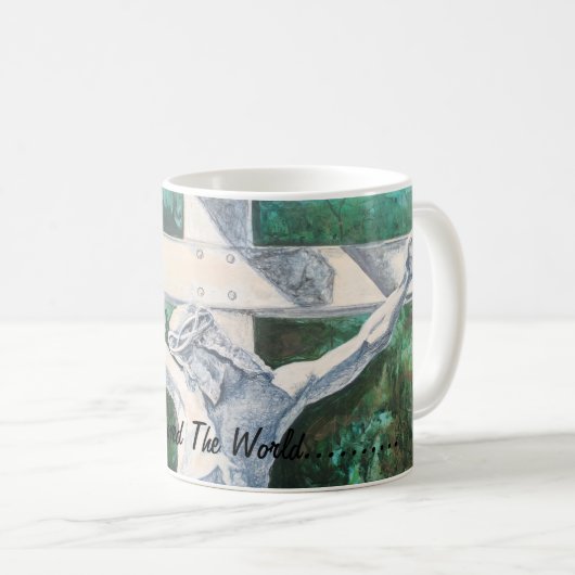 Affirm/Scripture John3:16 Original Art Handbemalt Kaffeetasse (VorderseiteRechts)