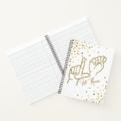 Affirmation ASL Buchstaben L & T für Gelassen Insp Notizblock (Innenseite)