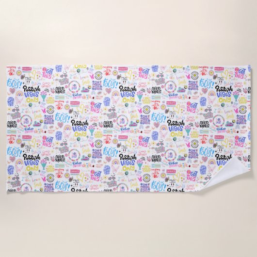 Affirmation Beach Handtuch (Vorderseite)