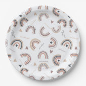 Affirmation Boho Rainbow Theme Party Paper Teller (Vorderseite)