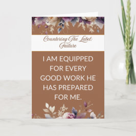 Affirmation card mental wellness for her - Beige Karte