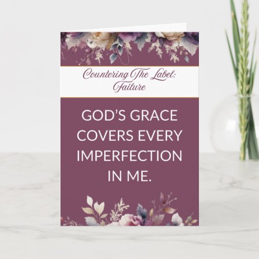 Affirmation card mental wellness for her - Floral Karte (Vorderseite)