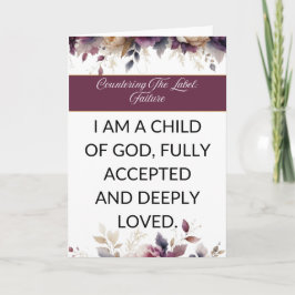 Affirmation card mental wellness for her: Purple Karte