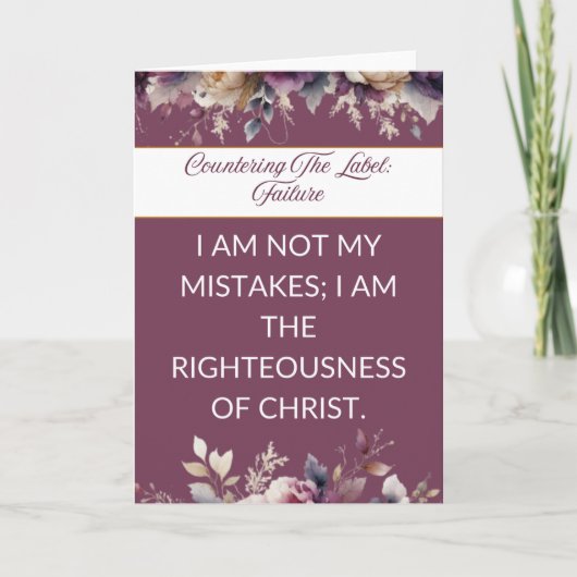 Affirmation card mental wellness for her - Violet Karte (Vorderseite)