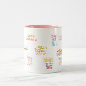 Affirmation Custom Manifestation Zweifarbige Tasse (Mittel)
