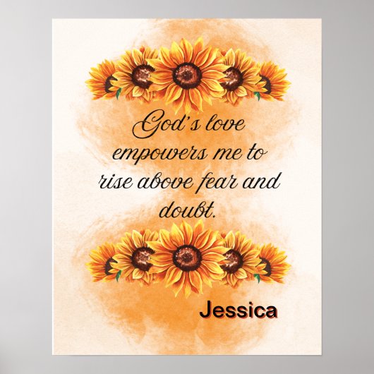 Affirmation Faith: God's Love Empowers Me Poster (Vorne)