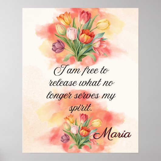 Affirmation Faith: I Am Free To Release  Poster (Vorne)