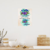 Affirmation Faith:I Am Never Alone; God’s Presence Poster (Küche)