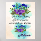 Affirmation Faith:I Am Never Alone; God’s Presence Poster (Vorne)