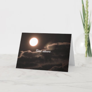 Affirmation Full Moon and Clouds Blank 12x18 card Dankeskarte