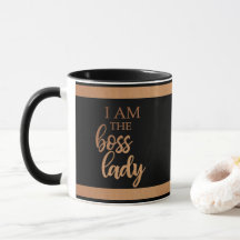 Affirmation I Bin Boss Lady Motivierend Monogram