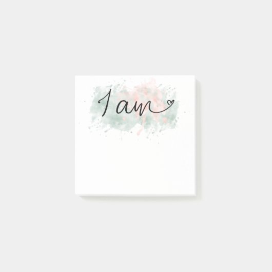 *~* Affirmation Intention Abstrakt Blob I AM Post-it Klebezettel (Vorderseite)