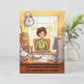 Affirmation Motivierend Card Einladung (Stehend Vorderseite)