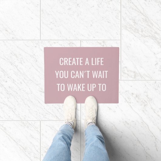 Affirmation Motivierend Interior Zuhause Pink Fußmatte (Indoor)