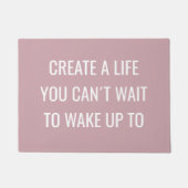 Affirmation Motivierend Interior Zuhause Pink Fußmatte (Vorderseite)