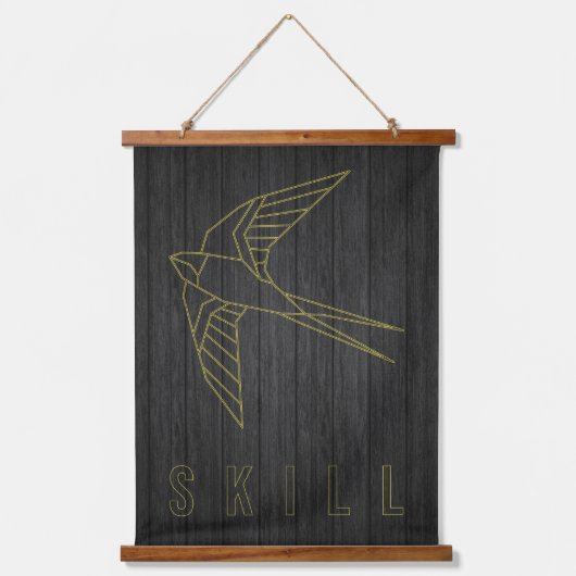 Affirmation poster motivieren, Ihre Fähigkeiten zu Wandteppich Mit Holzrahmen (Vorderseite)