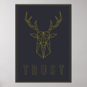 Affirmation poster of a Origami hirsche trust (Vorne)