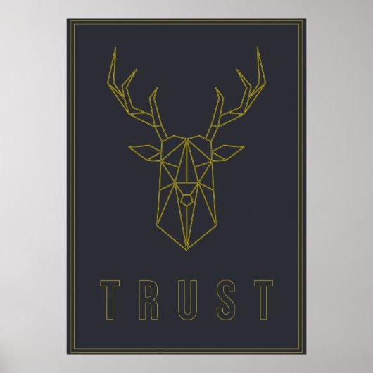 Affirmation poster of a Origami hirsche trust (Vorne)