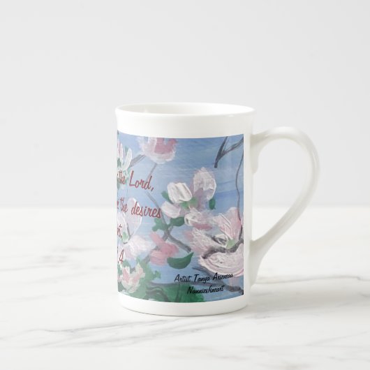 Affirmation/Scripture Psalm 37:4 Porzellantasse (Rechts)