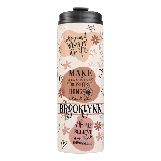 Affirmation Self Liebe Abstrakt Pastel Colors Boho Thermosbecher (Vorderseite)