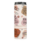 Affirmation Self Liebe Abstrakt Pastel Colors Boho Thermosbecher (Rückseite)