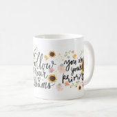 Affirmation Sonnenblumendesign Kaffeetasse (VorderseiteRechts)