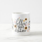 Affirmation Sonnenblumendesign Kaffeetasse (Mittel)