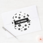 Affirmation Sticker | Black Floral Motivational (Umschlag)
