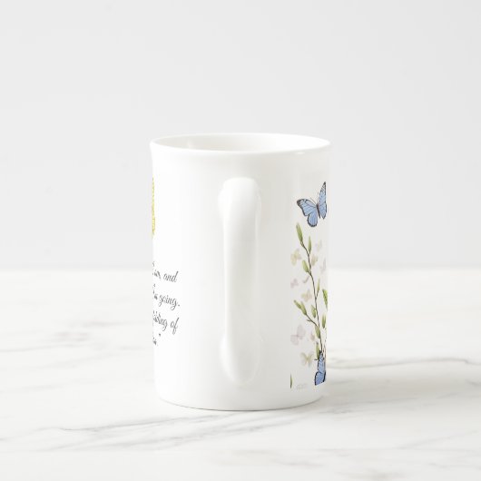 Affirmation Yellow Butterfly Specialty Tasse (Rückseite)