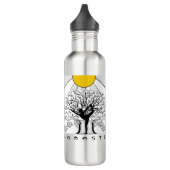 Affirmation Yoga Tree Wasser Flasche Edelstahlflasche (Links)