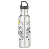 Affirmation Yoga Tree Wasser Flasche Edelstahlflasche (Rückseite)