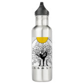 Affirmation Yoga Tree Wasser Flasche Edelstahlflasche (Rechts)