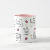 Affirmationen Notizblock Mug Design Tasse (Zentrum)