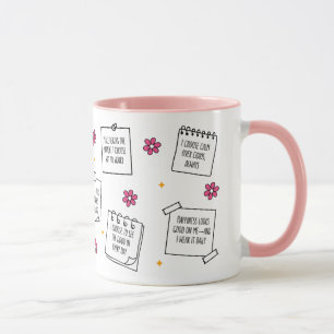 Affirmationen Notizblock Mug Design Tasse