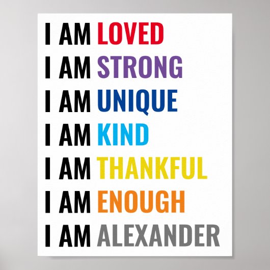 Affirmationen Wandkunst Poster (Vorne)