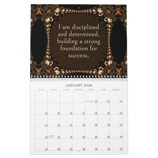 Affirmations Artistry 12-monatiger Kalender (Jan 2026)