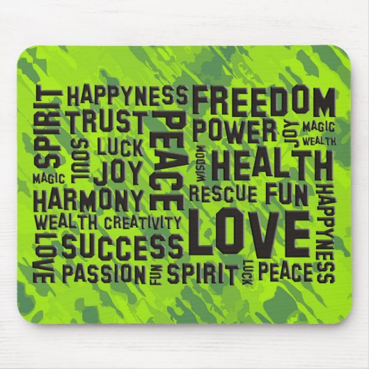 Affirmations Black | grün Mousepad (Vorne)
