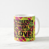 Affirmations black - pink green Spritzer Kaffeetasse (VorderseiteRechts)