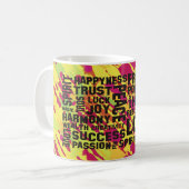 Affirmations black - pink green Spritzer Kaffeetasse (Vorderseite Links)