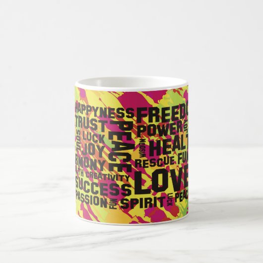 Affirmations black - pink green Spritzer Kaffeetasse (Mittel)