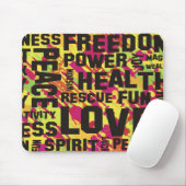 Affirmations black - pink green Spritzer Mousepad (Mit Mouse)