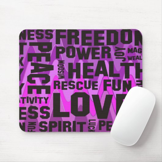 Affirmations black - sinus pink mousepad (Mit Mouse)
