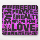 Affirmations black - sinus pink mousepad (Vorne)