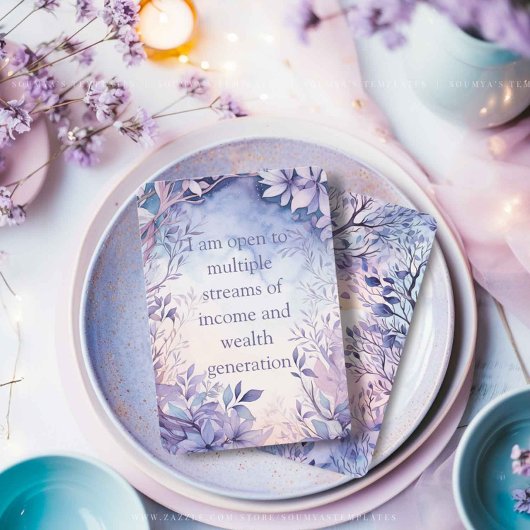 Affirmations Cards, Lila potenzieller Quotendruck